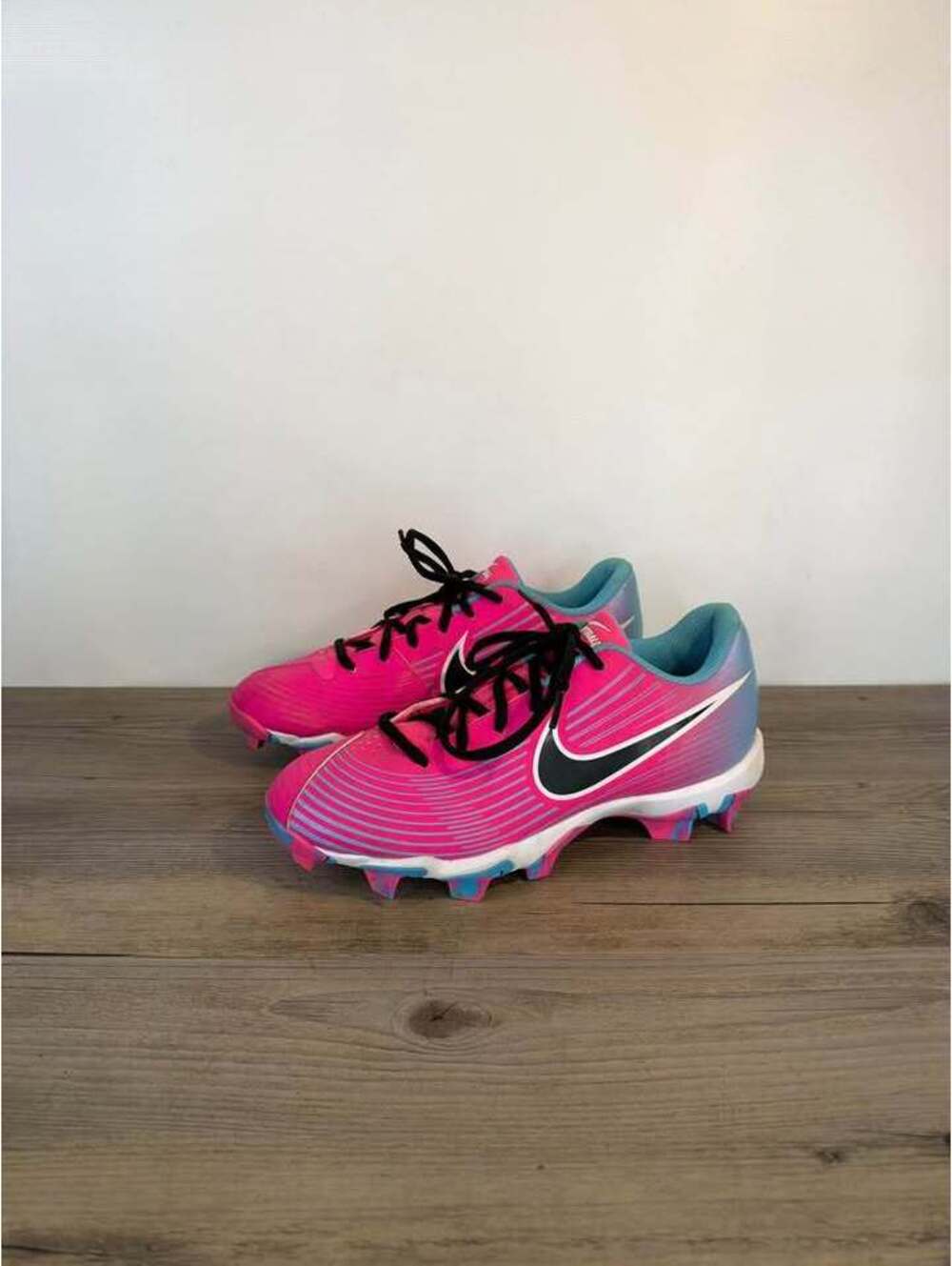 Nike Women's Hyperdiamond 3 Keystone Softball Cleats Size 8 Pink Blue AO7920-601